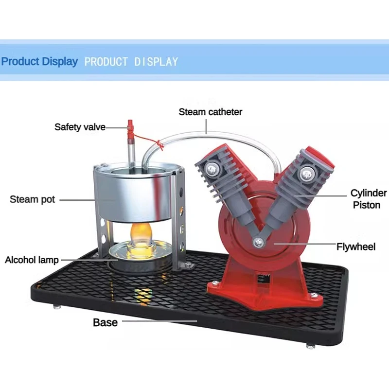 Steam Engine Engine Principle Assembly Model, Handmade To Improve Knowledge, Scientific Physics Innovative Experimental Toys