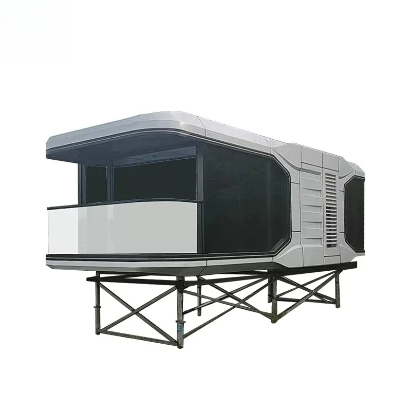 كبسولات منزلية متنقلة مستوحاة من الفيلات الفولاذية الجاهزة، مناسبة للسفر وفنادق المنتجع