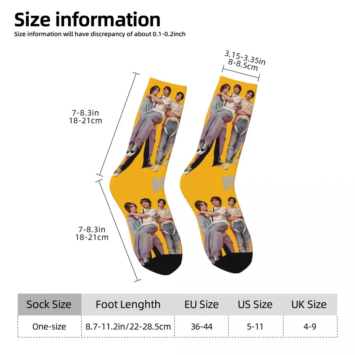 Crazy compression Boy Door KPOP Sock for Men Vintage BOYNEXTDOOR Seamless Pattern Crew Sock Novelty