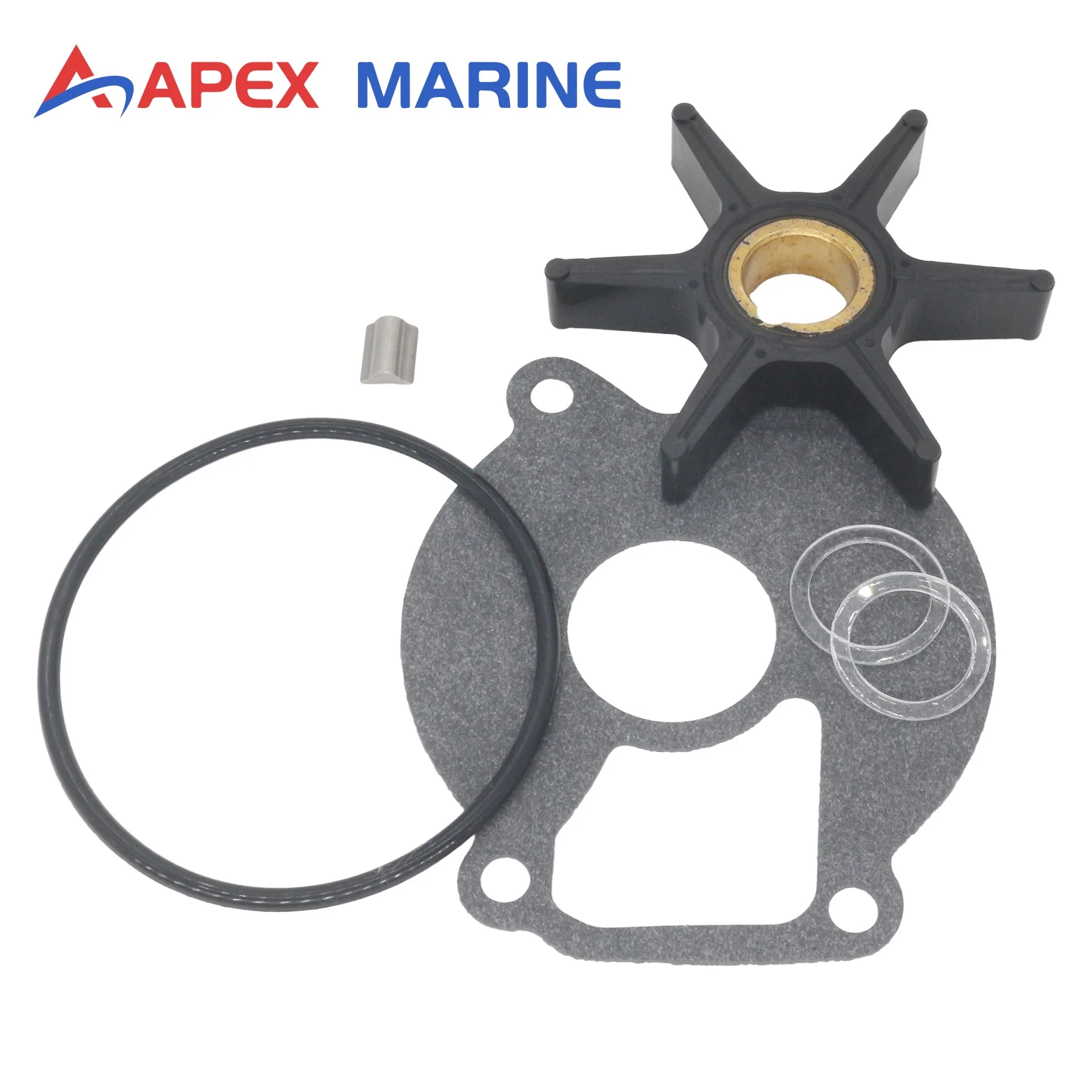 8M0027792 Außenbordmotor-Wasserpumpen-Impeller-Reparatursatz Kompatibel mit Mercury 13,5 15 18 25 PS Motoren Teile 850891 8M0024502
