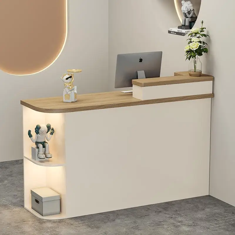Premium Reinforced Reception Desk Sophistication Solid Reception Desk Load-bearing Luxury Office Furniture Mesa De Recepção LJ40