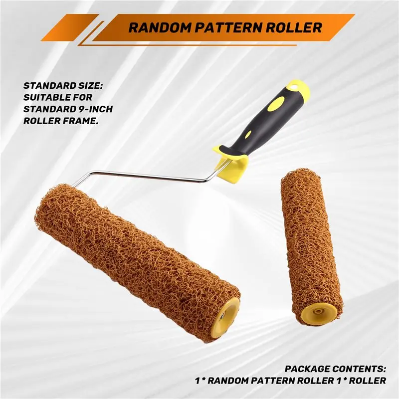 A93E-For Texture Painting Sponge Paint Roller Small Decorator Brush Tool,Fast& Easy Pattern Art Roller For Home Wall