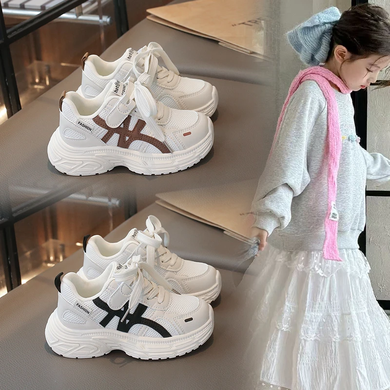 

Дышащая спортивная обувь для девочек, новая легкая спортивная обувь для мальчиков и детей.