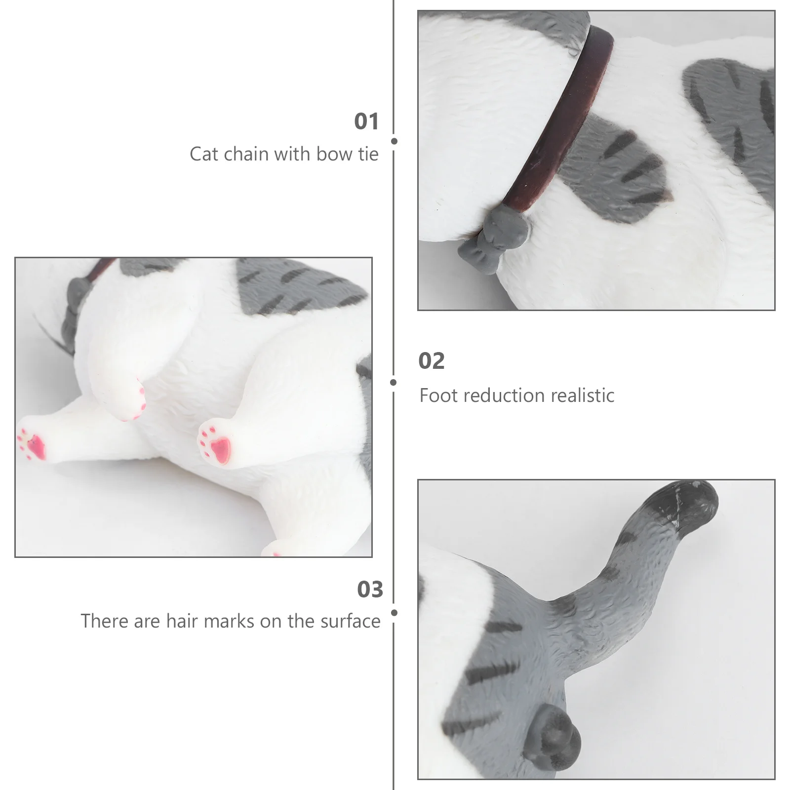 

Cat Walking Vinyl Ornament Desktop Adornment Cartoon Style 7 Creative Cat Decoration for Room Creative Ornament