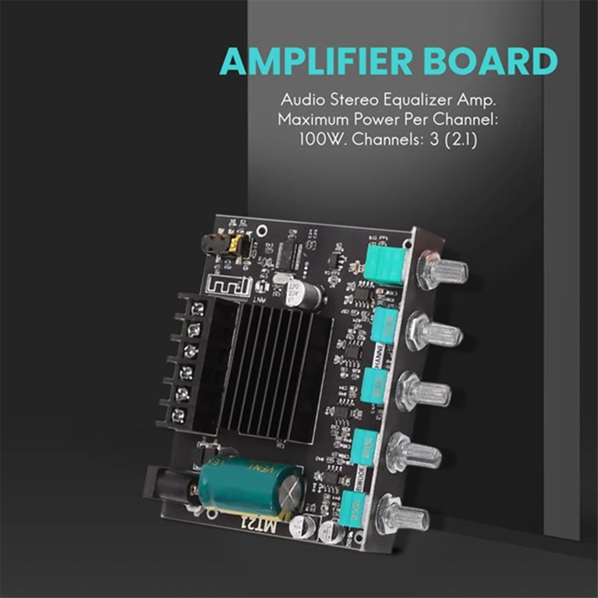 Carte d'amplificateur de caisson de basses, MT21, 2.1 canaux, Bluetooth 5.0, 50W x 2 + 100W, carte d'amplificateur stéréo audio de puissance, médailles de basse, AUX