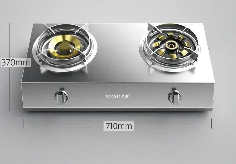 Fornello a Gas doppio bruciatore domestico feroce fuoco Desktop Gas liquefatto naturale a doppia testa vecchia stufa a risparmio energetico