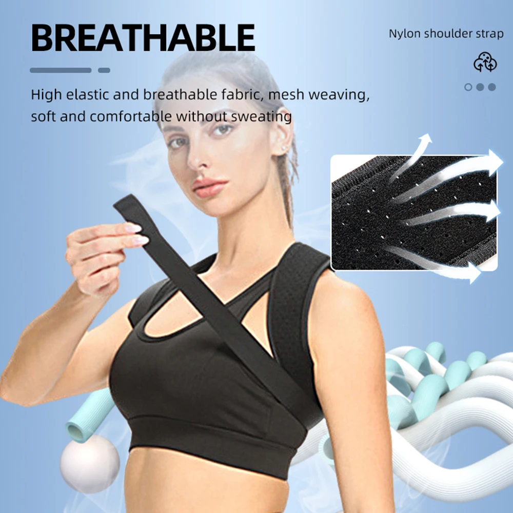 Sport Back Shoulder Posture Corrector Belt Upper Back Neck Brace Clavicle Spine Support Reshape Your Body Home Office Gym School