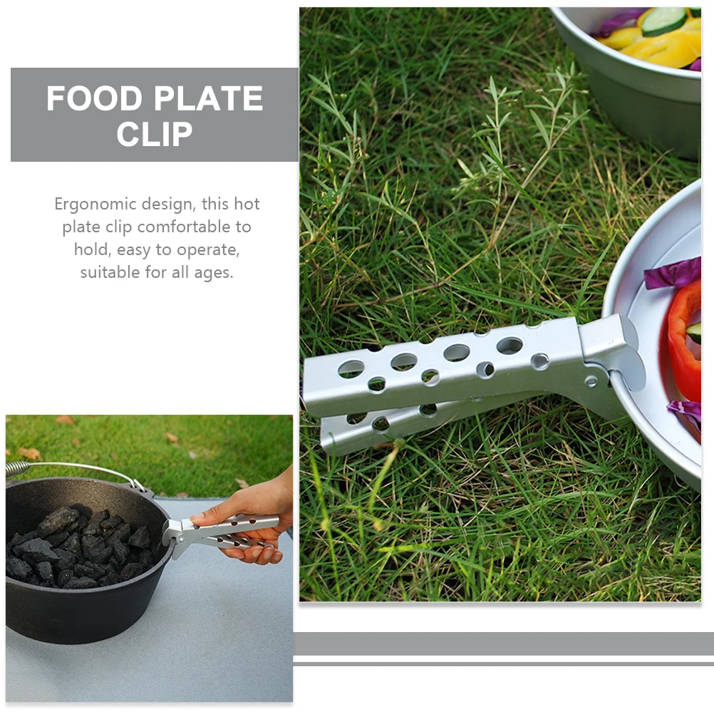 

Hole Pot Clip Kitchen Anti Scald Gripper Bowl Multi Purpose Hot Plate Aluminum Alloy Insulation Design Space Saving Tools