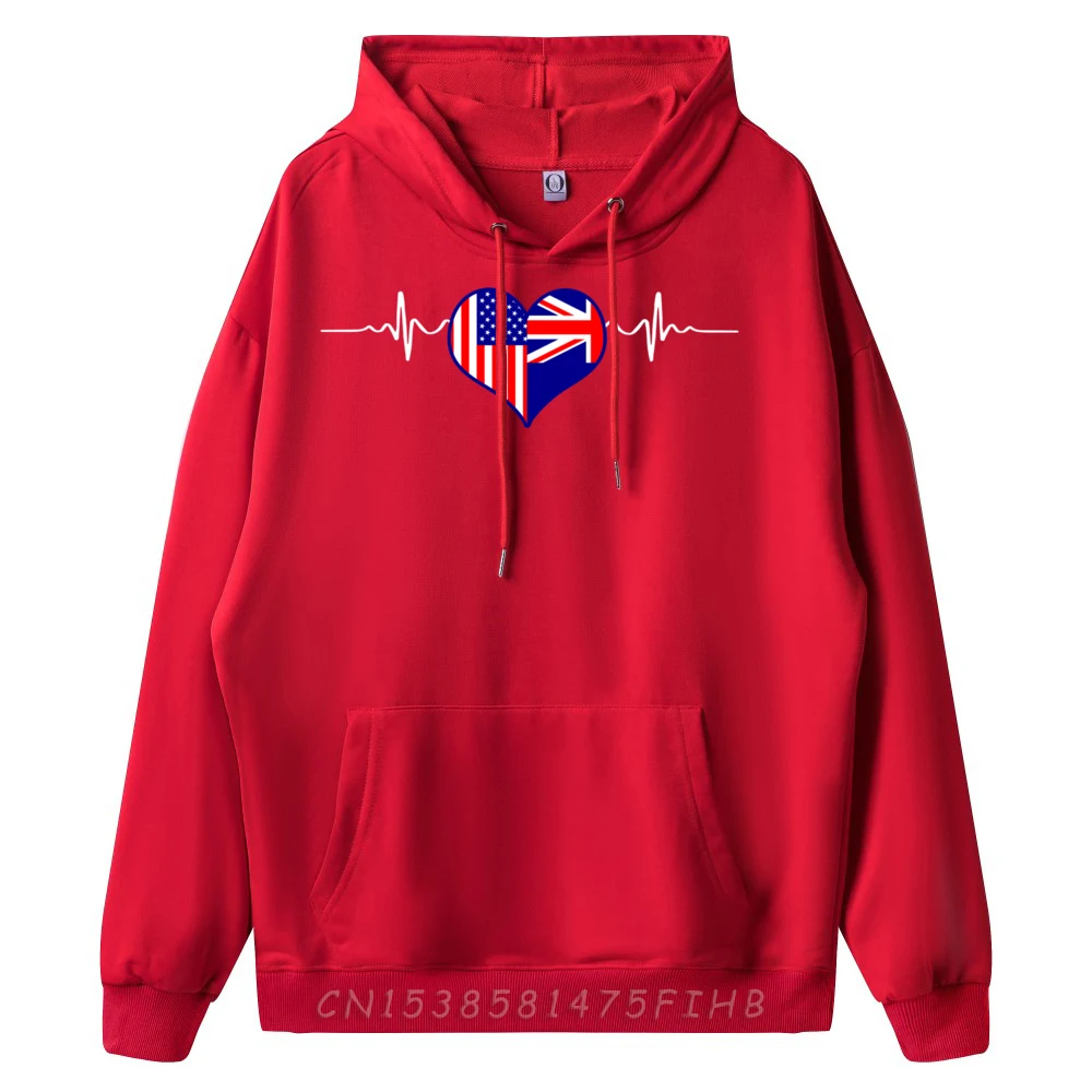 Dual Citizenship Australia Heartbeat American Citizen Pride 3XL Men Clothing Long Sleeve Tee Party