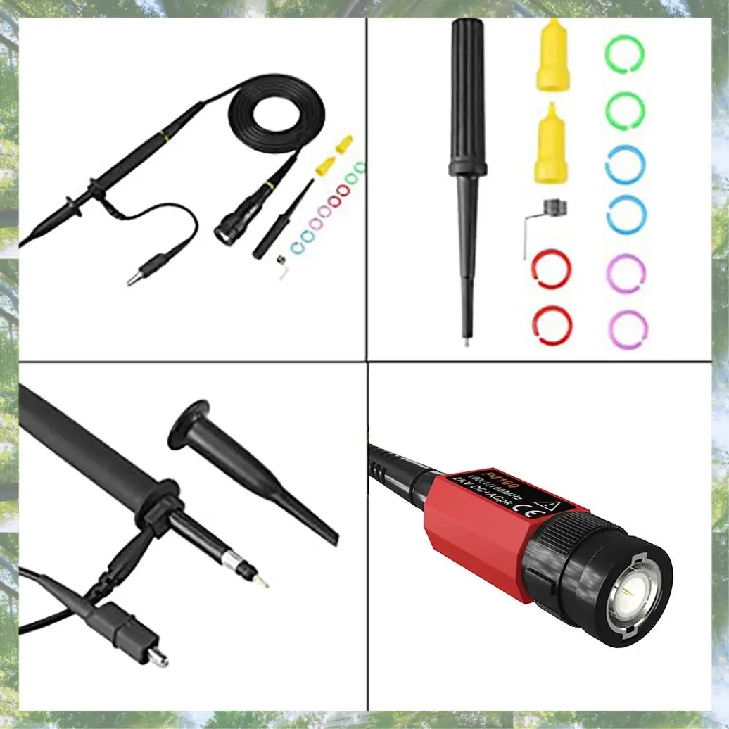 Premium-P4100 Sonda per oscilloscopio 100:1 2KV Connettore BNC di sicurezza ad alta tensione 100Mhz per attenuazione regolabile dell'oscilloscopio