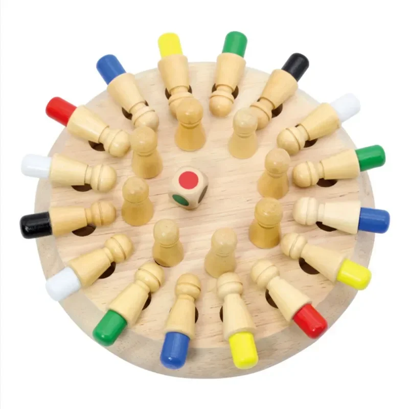 

Kids Wooden Memory Match Stick Chess Game, Fun Block Board Game, Educational Color Cognitive Ability Toy For Children