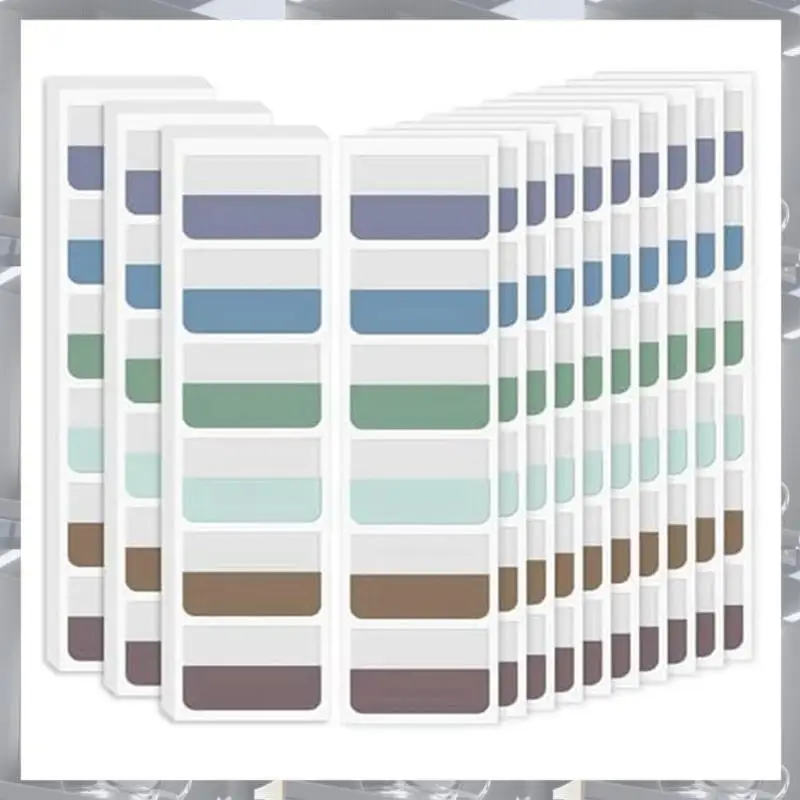 ขายร้อน-Multicolor Self-Adhesive Book Tabsเครื่องหมายหน้าแท็บ 1.8X1.1 นิ้วเขียนได้แท็บหน้าโปร่งใสสําหรับNotebookfile