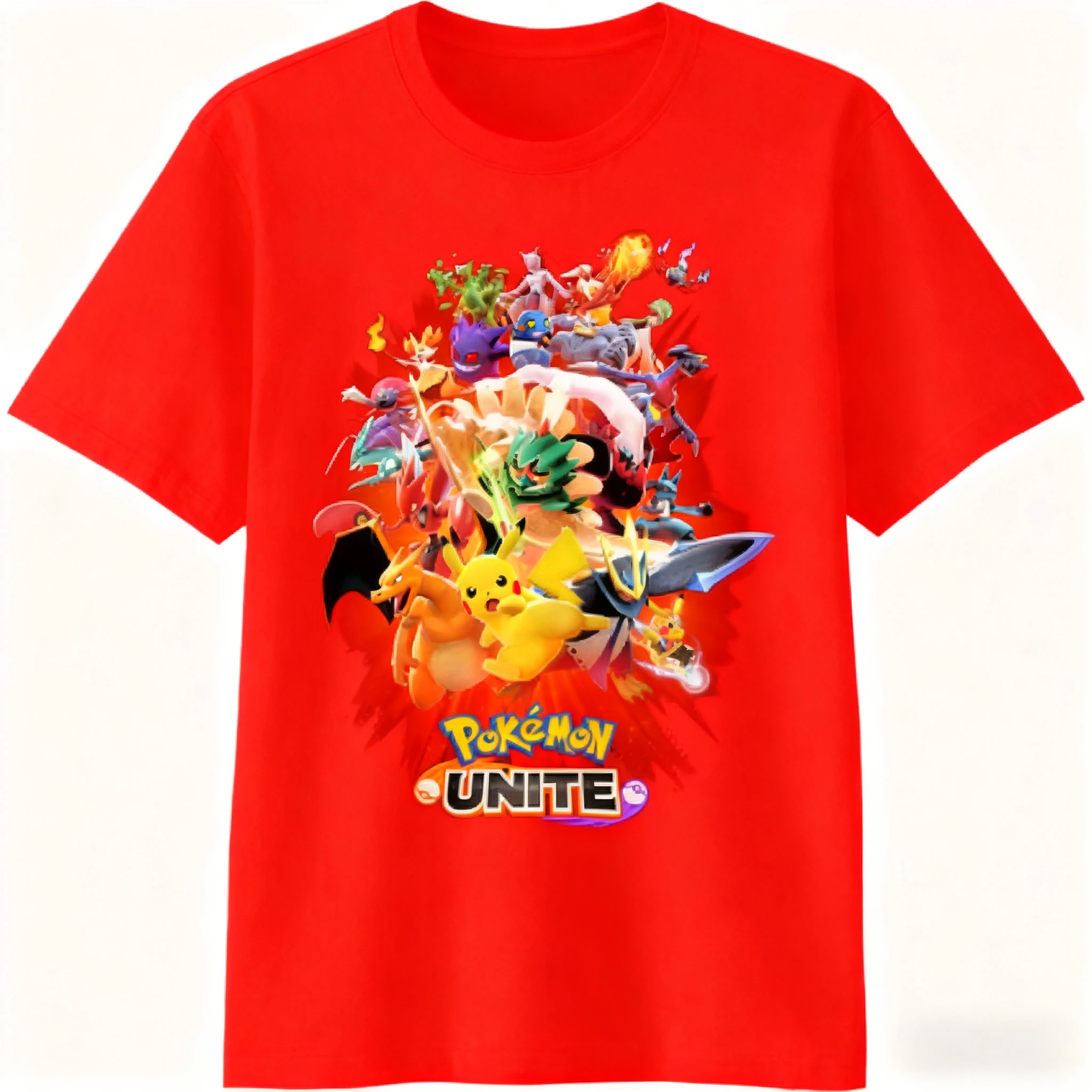 Koszulka męska z nadrukiem anime Pokémon na lato 2025, 100% czysta bawełna, luźna, codzienna, uniwersalna, z krótkim rękawem, luźna i wygodna.