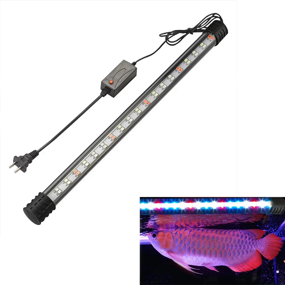 

LED Aquarium Light ,Arowana Fish Tanning Light for Freshwater Tank Plant Lamp Enhance Fish Color ,3 Light Color , Submersible