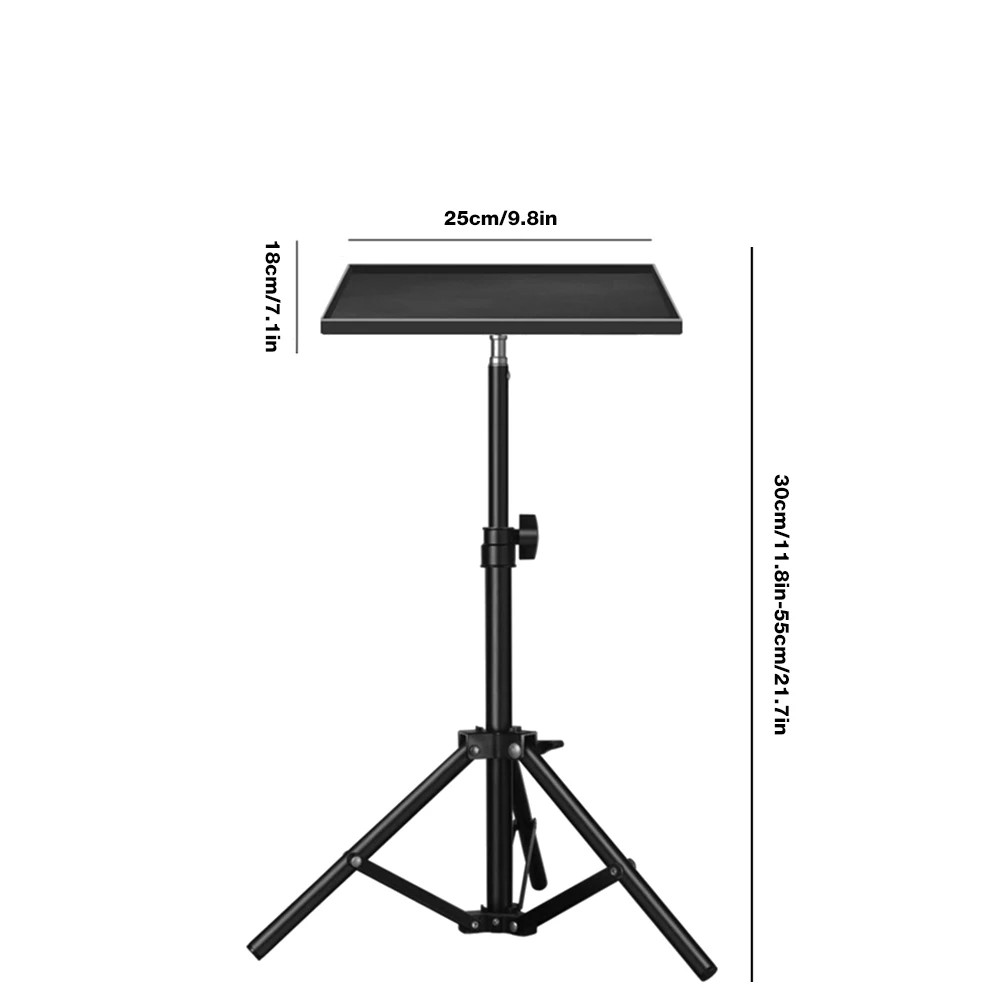 Projectors Tray 1/4inch Thread Floor Projector Stand 120CM Adjustable Telescopic Rod Tripod DJ Equipment Holder for Projectors