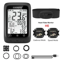 CooSpo-ordenador de bicicleta BC107 IPX67 GPS, sincronización con sensores Stra Ant +, Bluetooth 5 inalámbrico Velocímetro ligero para bicicleta de montaña, 0, 2,3 pulgadas