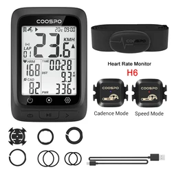 CooSpo BC107 IPX67 GPS Bike Computer Sync To Stra Ant+ Sensors Wireless Bluetooth5. 0  2.3 inch Light Bicycle MTB Speedometer