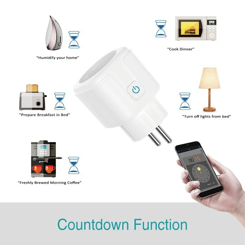Ewelink Wifi Smart Socket With Power Monitoring Smart Plug Voice Control Work EU Plug