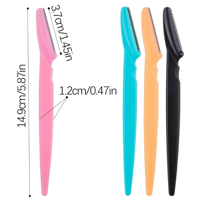 5/10/20pcsConvenient novice eyebrow trimmer,with handle,protective case included,Shavers,hair removal knives,female makeup tools