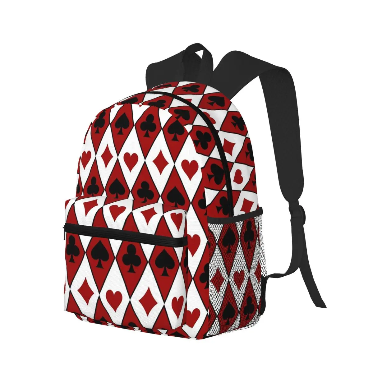 Deck Of Poker Playing Cards Pattern Student Backpack School Bag Hiking Travel Daypack for Men Women Bookbag Shoulder Bags