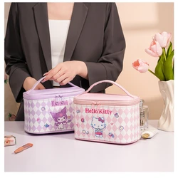 Sanrio Hello Kitty Cosmetic Bag Kuromi Cinnamoroll My Melody Pencil Case Coin Purse Makeup Bags Toy Girls Gifts  Anime Backpack