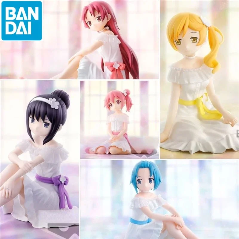 Bandai Puella Magi Madoka Magica Tomoe Mami Kaname Madoka Akemi Homura Anime Action Figures Collection Ornaments Figure Toys