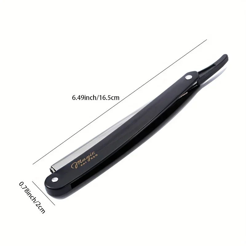 1 Set Stainless Steel Foldable Manual Razor | 10-Pack Replacement Blades | Men's Grooming Essential for Smooth&Close Shave C633