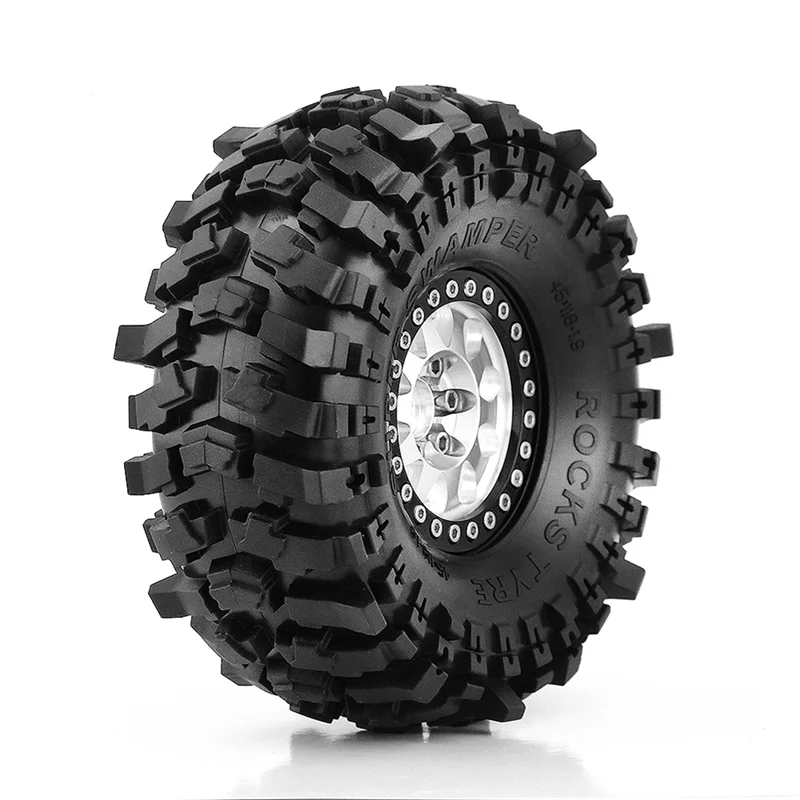 

4PCS 118mm 1.9 Rubber Tire Wheel Tyres for 1/10 RC Crawler Car Traxxas TRX4 RC4WD D90 Axial SCX10 II III Redcat MST