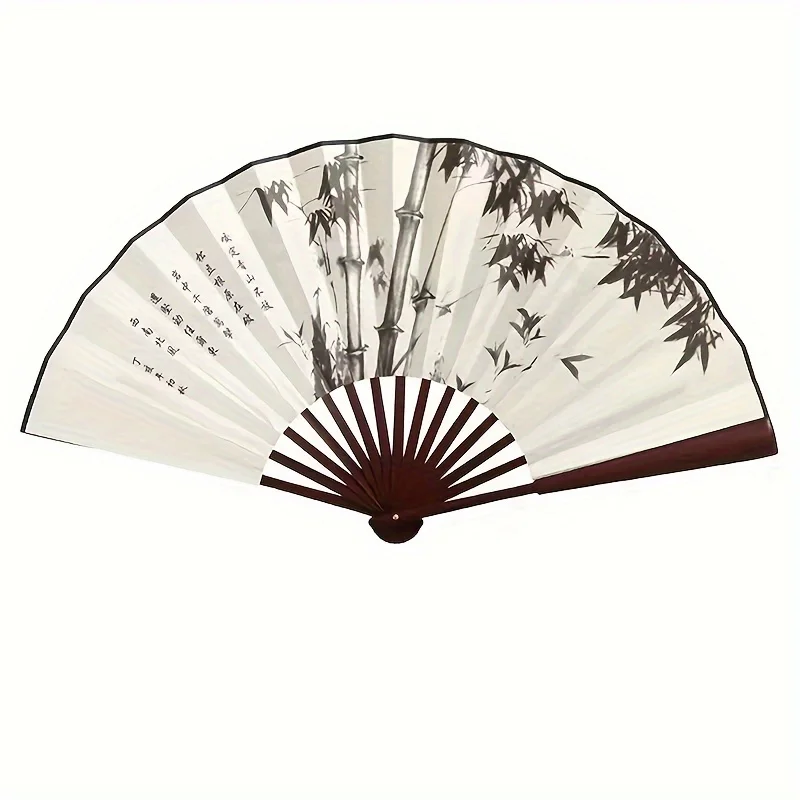 An elegant Chinese silk folding fan - waterproof, tear resistant, portable and lightweight, designed with fabric shade material