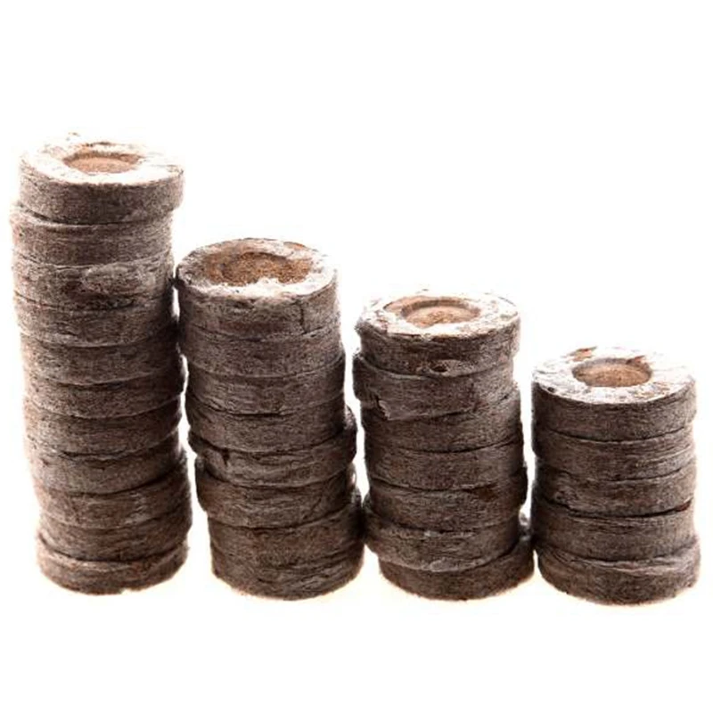 300Pcs Professional Peat Pellets Plant Starting Soil Block Jiffy Seedling Plugs Environmental Garden Nursery