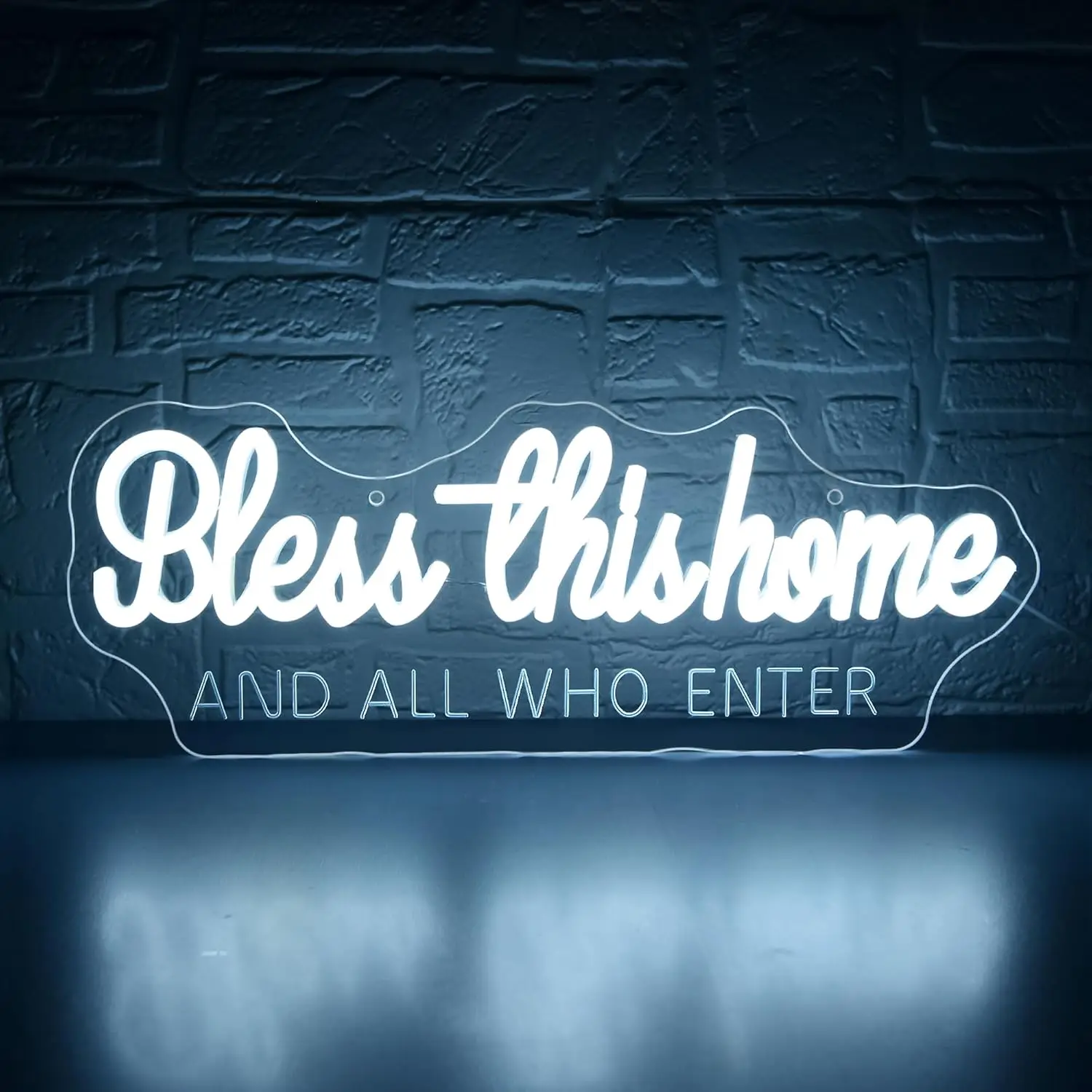 

Bless This Home And All Who Enter Неоновая вывеска USB светодиодный светильник для вечеринки молитвенная комната украшение дома спальни personnalisé подарок