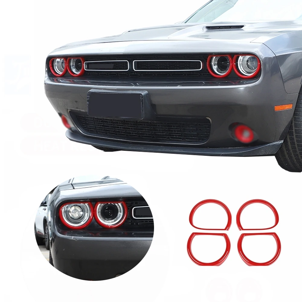 4Pcs/Set Headlight Protection Cover For Dodge Challenger 2015 2016 2017 2018 2019 2020 2021 2022 Car Front Headlight Lens Covers