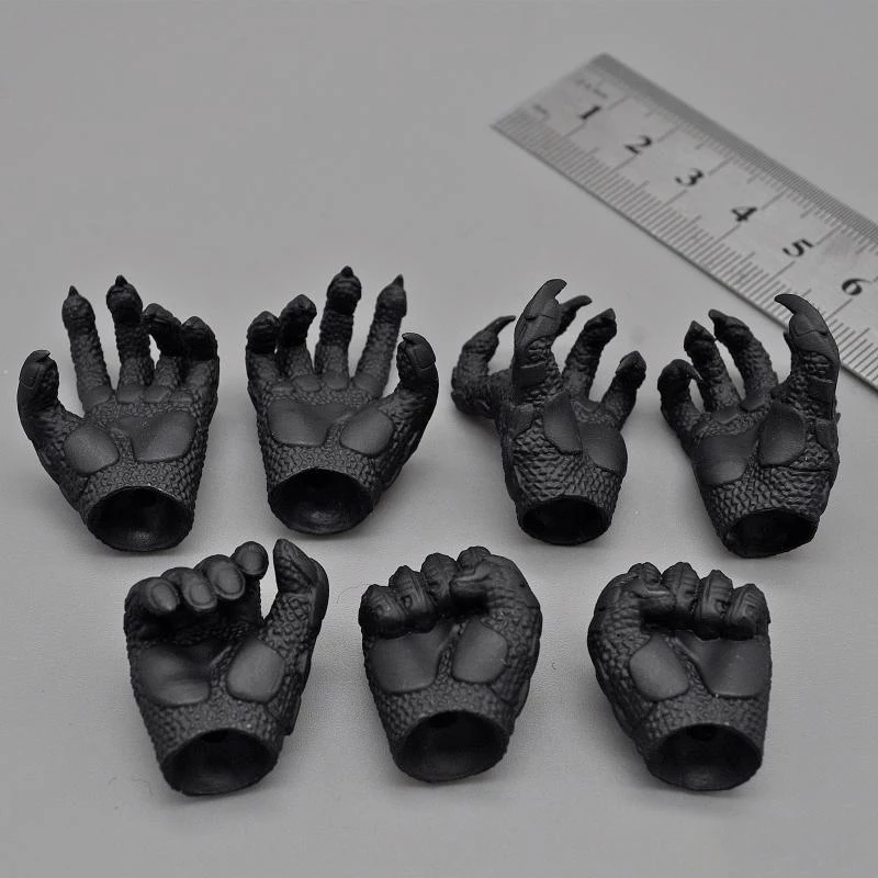 Hottoys HT 1/6 Zwart Gehandschoende Hand Model 7 stks/set Accessoires Fit 12 "Action Figure Scène Component