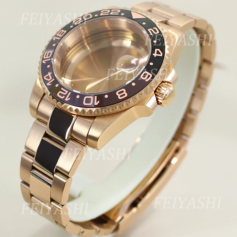 นาฬิการูปดอกกุหลาบ40มม. อะไหล่สร้อยข้อมือสำหรับ Seiko NH35 NH36 NH38/34 Miyota 8215 ETA 2824 Movement 28.5มม. ลดกระหน่ำ