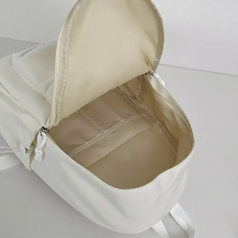 New Casual Bow Embroidered Backpack Large Capacity Versatile School Bag Simple Shoulder Bag for Girls