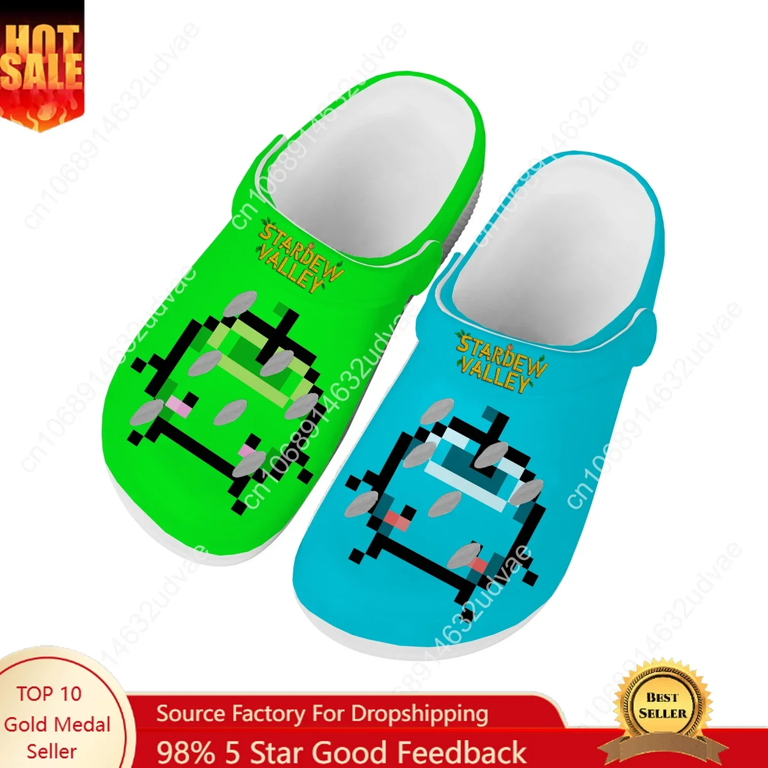 

Stardew Valley Water Shoes Mens Womens Comfortable Fashion Home Garden Clogs Customizd Sandals Beach Breathable Hole Slippers