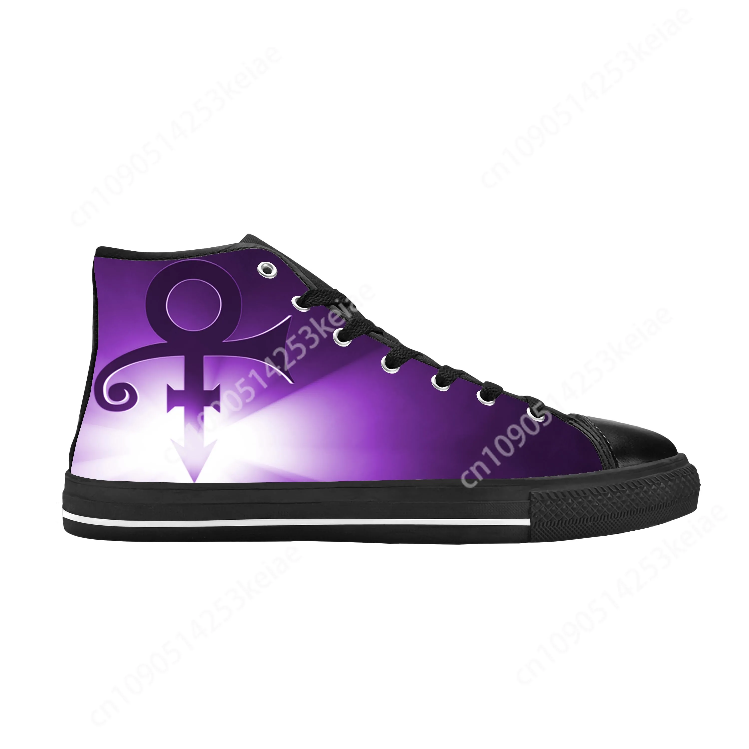 Prince Rogers Nelson Purple Rain Love Symbol Cool Casual Cloth Shoes High Top Comfortable Breathable 3D Print Men Women Sneakers