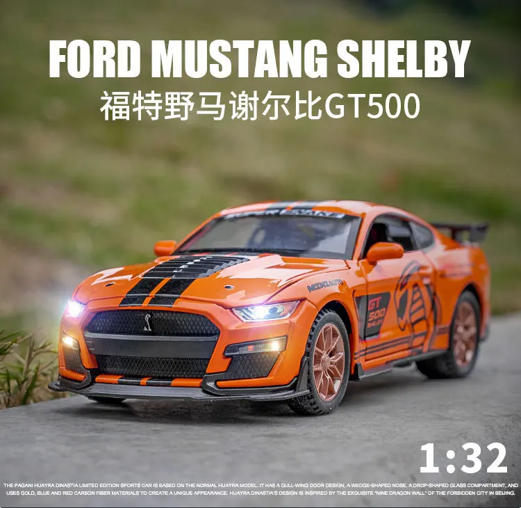 

Модель спортивного автомобиля Ford Mustang Viper GT500, 1: 32, украшение для детских подарков