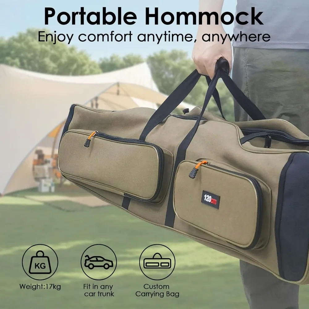 أرجوحة محمولة مع حامل قابل للطي سريع الإعداد ومظلة قابلة للتعديل وحقيبة تخزين - كرسي هزاز للكبار/الأطفال - ثقيل D #3