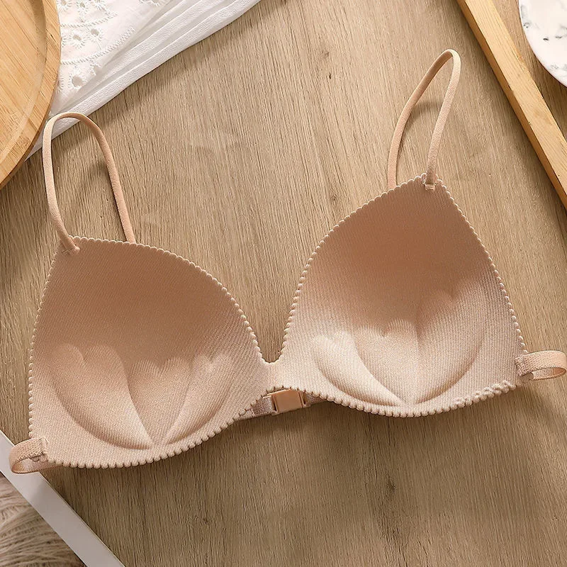 Thin Cup Sexy Seamless Push Up Bra Front Closure Underwear Female Brassiere Modis Lingerie Bras For Women Female Intimates