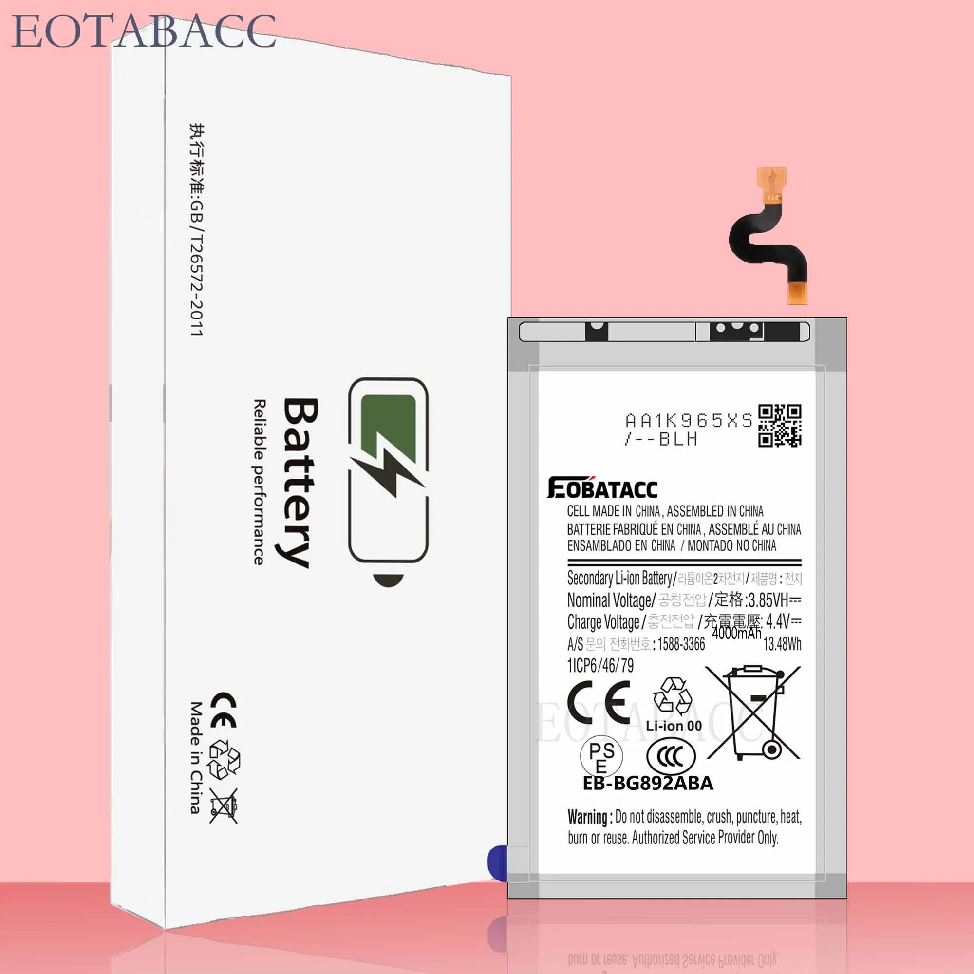 EOTABACC 100% New High Quanlity Battery EB-BG892ABA For Samsung S8 Active Battery +Tools