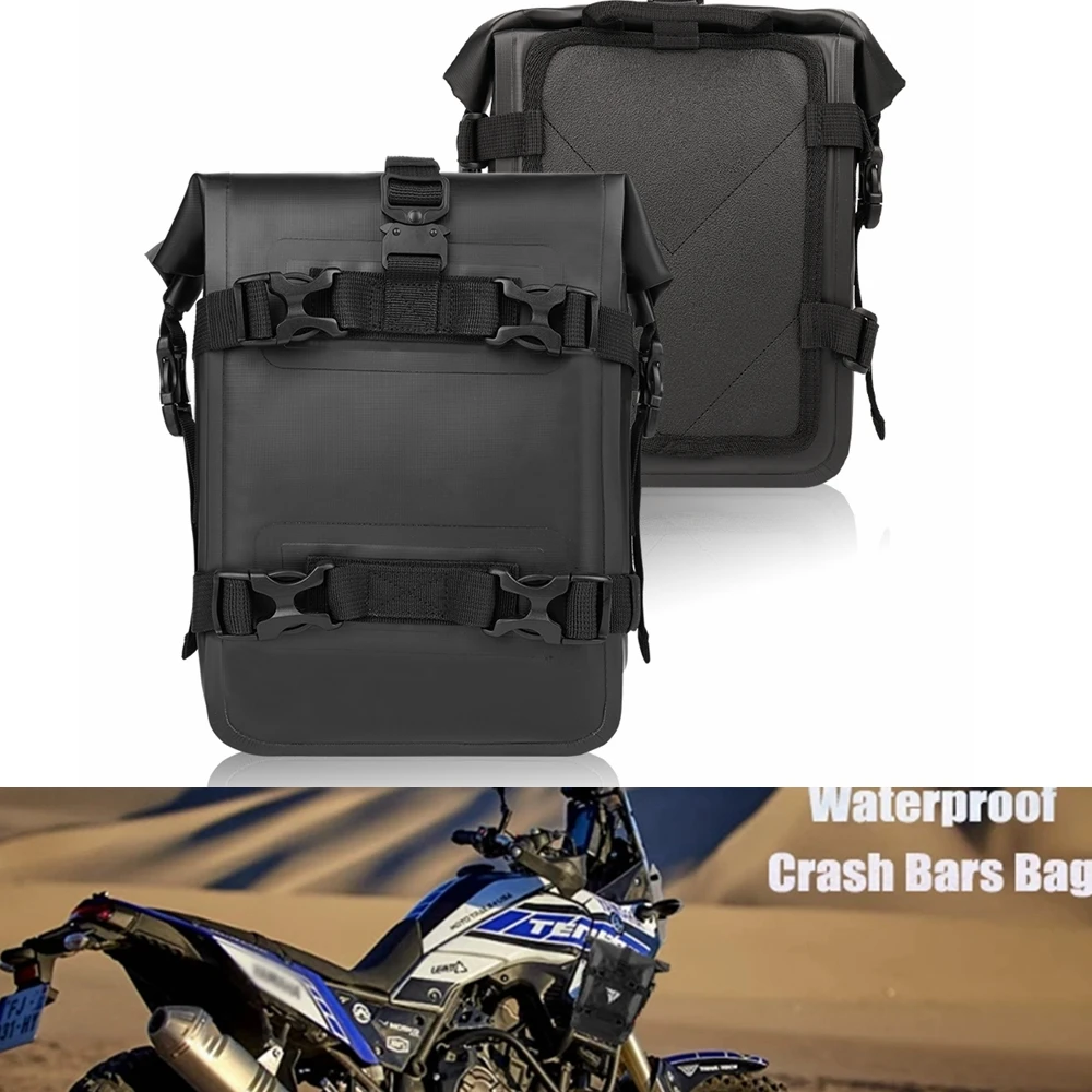 2PCS Motorrad Stoßstangen Tasche Wasserdichte 5L-8L Motorrad Seite Rahmen Tasche Motorrad Crash Bar Tasche Universal Werkzeuge Lagerung tasche – Detail 34