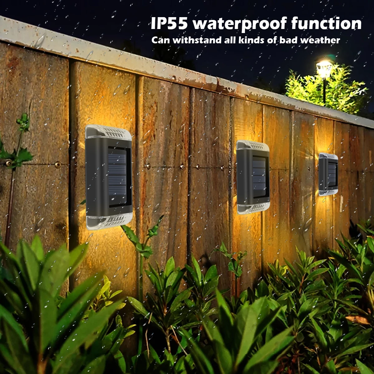4pcs Solar LED Light Up and Down Outdoor Solar Wall Light Fence Light Waterproof Solar Led Light for Patio Garden Pathway Decor