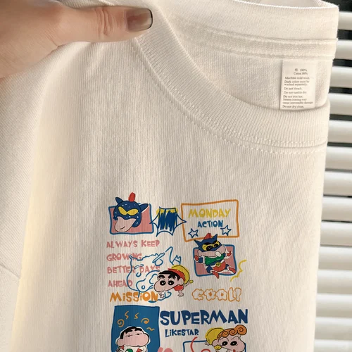 순면 티셔츠 여름 여성 여자 루즈핏 여유로운 캐주얼 티셔츠 탑 상의 티셔츠 탑 상의 티셔츠 순면 여유로운 여성 여자 티셔츠 