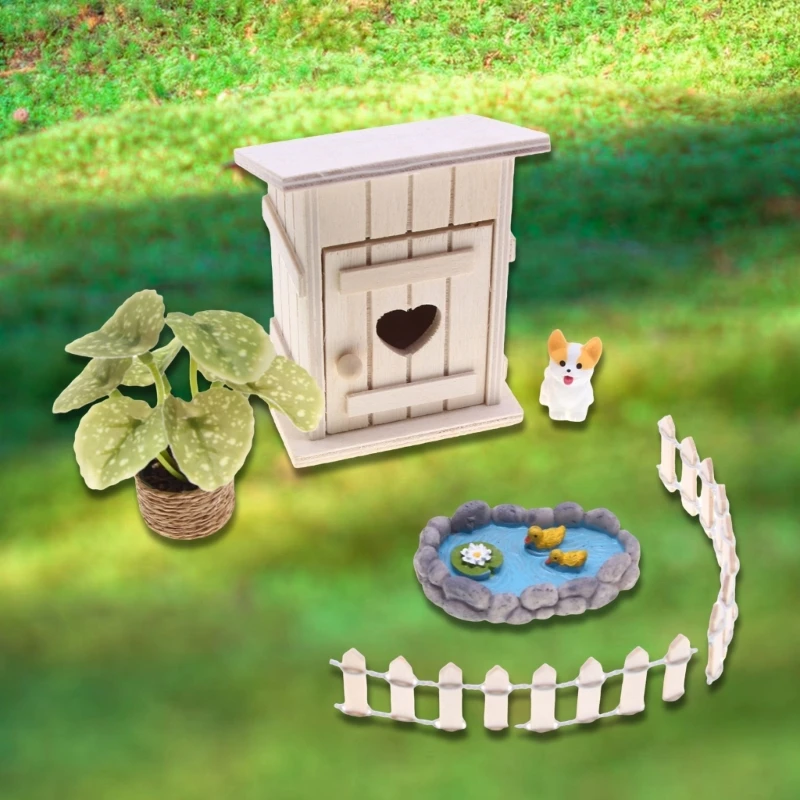 ドールハウス ミニチュア ガーデン デコレーション モデル 置物 妖精 風景アレンジメント 15UB