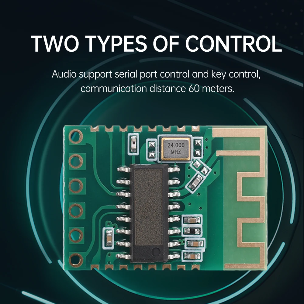 JDY-68A Dual Mode BLE Audio Module Bluetooth-compatible 5.1 Playback Board Supports Serial Port Button Control 16 Bit 128 UUID