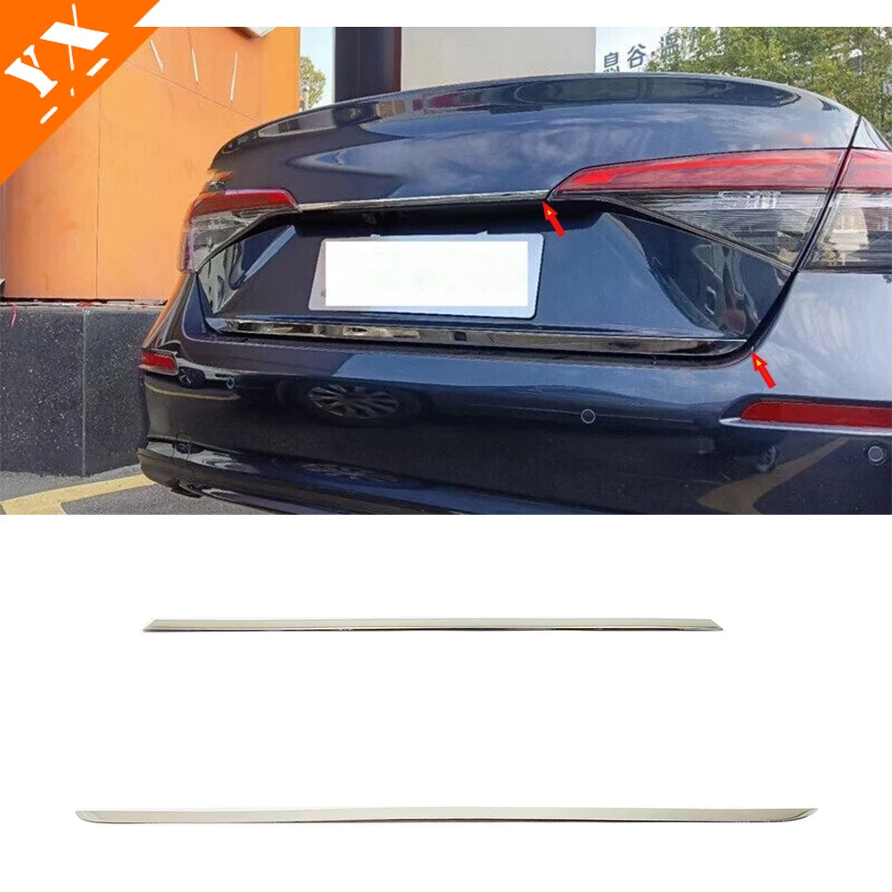 

Stainless For Honda 11th Gen Civic 2022 2023 Car Tailgate Trim Rear Door Decoration Cover Molding Tail Door Garnish Accessories