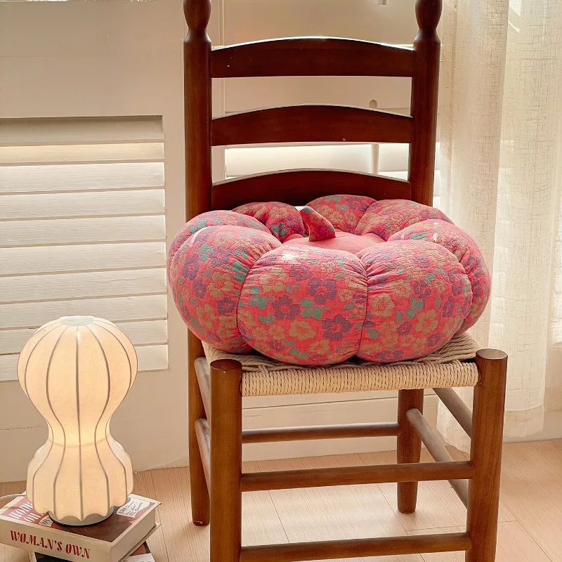 1Pcs printed cotton multi-layer yarn pumpkin seat cushion throw pillow super soft support seat cushion