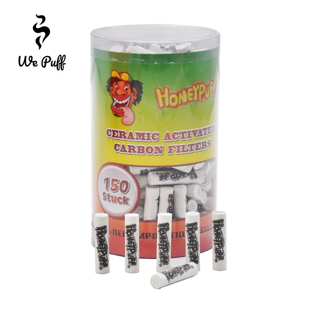 WE PUFF-filtro de carbón activo de 6mm y 7mm para pipa de tabaco, accesorios universales para quemar en seco, lote de 150 unidades