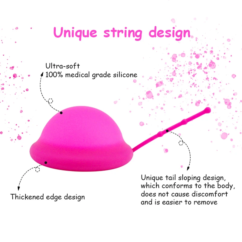 Women Menstrual Disc With Removal String Reusable Medical Grade Silicone High Cervix Period Disk Disco Menstruales Mujer